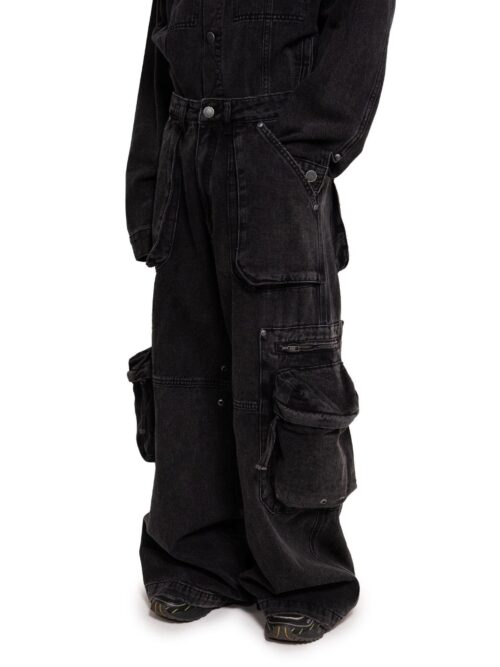 IMG_3728 WASHED DENIM CARGO PANTS<br>立體口袋水洗牛仔褲